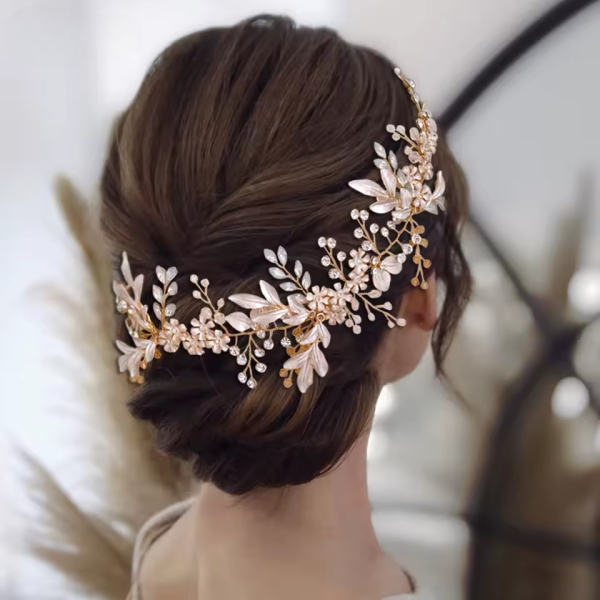 Cute Rhinestone Tiara Flower Bridal Headwear Wedding Hair Accessories