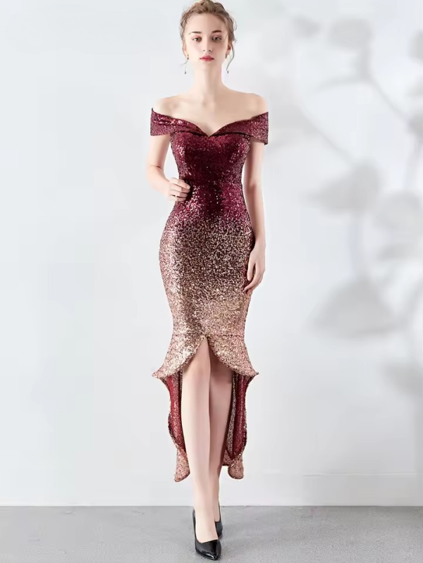 Elegant Luxury Backless Sequin Birthday Maxi Dress - Image 6