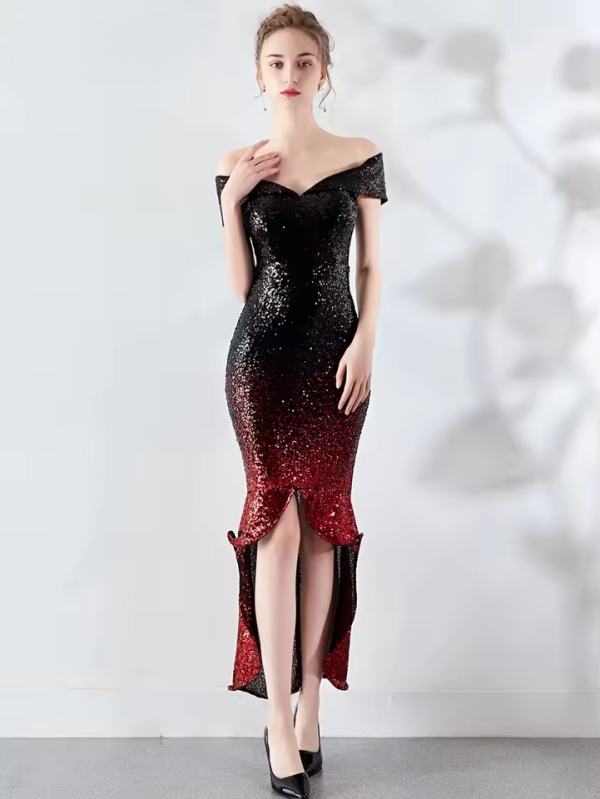 Elegant Luxury Backless Sequin Birthday Maxi Dress - Image 4