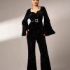 Elegant Sequin Flared Sleeve Birthday Party Luxury Jumpsuit - Image 2