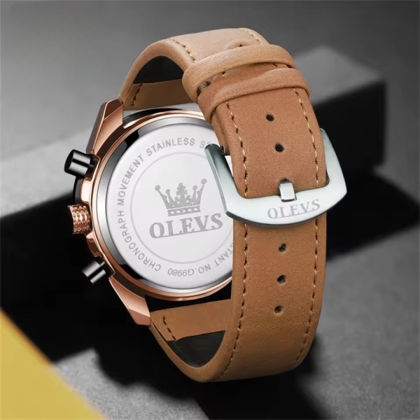 Luminous Military Watch For Men Sport Waterproof Leather Quartz Wristwatches - Image 7