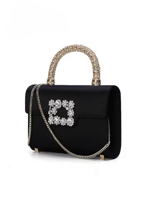 Luxury Solid Hasp Chain Shoulder Crossbody Satchels Bag Purses - Image 10