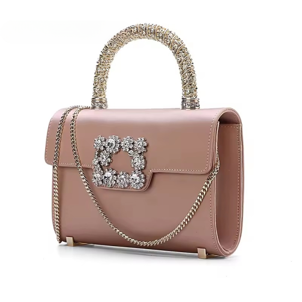 Luxury Solid Hasp Chain Shoulder Crossbody Satchels Bag Purses - Image 9