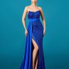 Luxury Strapless Sequin Split Birthday Party Maxi Dress