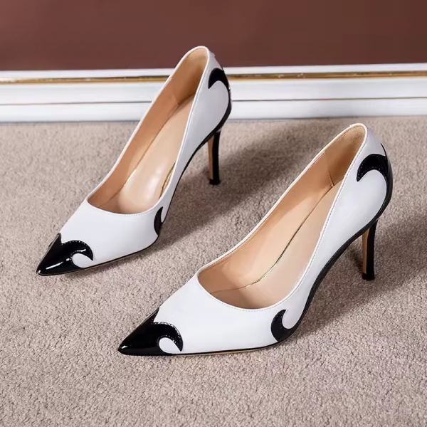 Pointed Toe Stiletto High Heel Banquet Party Wedding Shoes - Image 5