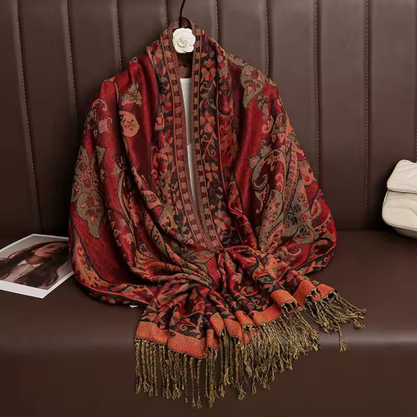 Luxury  Pashmina Wraps Printed  Cotton Stoles - Image 3