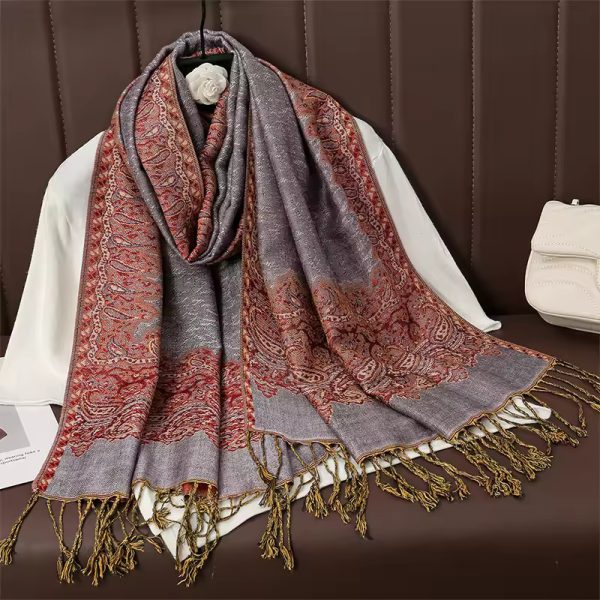 Luxury Wraps Crafted for Warmth and Style Printed Foulard Cotton Stoles - Image 4