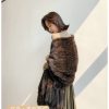 Real Mink Fur Knitted Pashmina Scarves Long Style Large Winter Scarf - Image 12