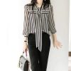 Elegant Striped Printing fashion Long Sleeve Shirt - Image 7