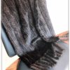 Real Mink Fur Knitted Pashmina Scarves Long Style Large Winter Scarf - Image 15
