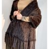 Real Mink Fur Knitted Pashmina Scarves Long Style Large Winter Scarf - Image 16