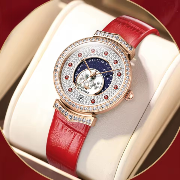 Star Diamond 5Bar Waterproof Luxury Elegant Sapphire Crystal Quartz Watch Watch - Image 3