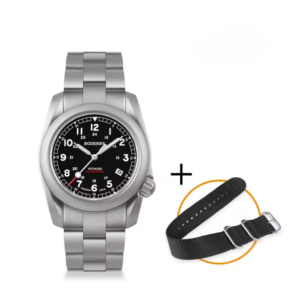 Titanium Automatic Mechanical 100M Waterproof Clock Military Mens Wristwatch - Image 11