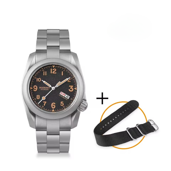 Titanium Automatic Mechanical 100M Waterproof Clock Military Mens Wristwatch - Image 12