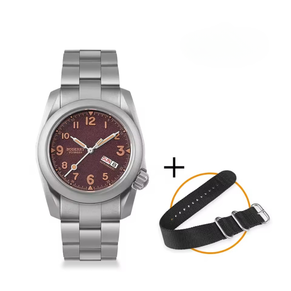 Titanium Automatic Mechanical 100M Waterproof Clock Military Mens Wristwatch - Image 13