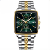 Waterproof Luminous Calendar Chronograph Stainless Steel Quartz Square Men's Watches - Image 4