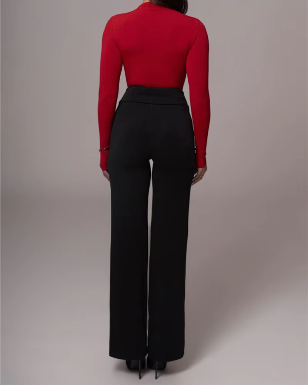 Fashion Solid O Neck Long Sleeve Elegant Bodysuits - Image 3