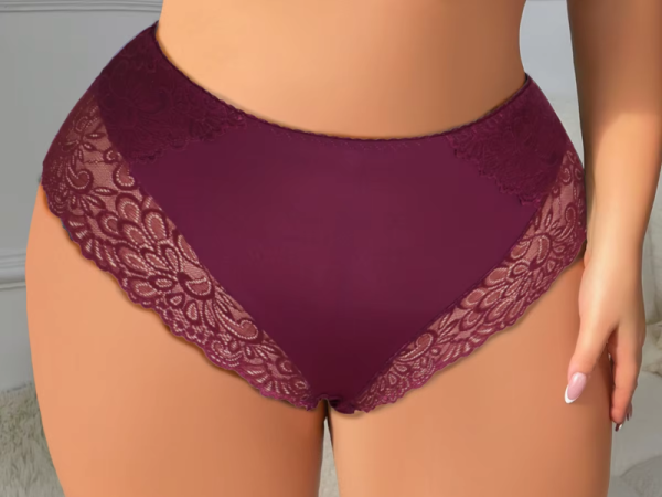 Big Size Lace Underwear Breathable Plain Underpants