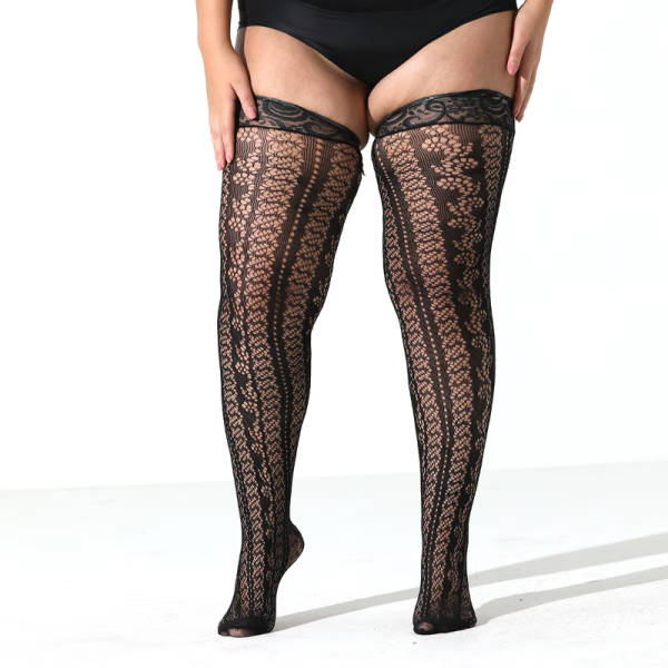 Fishnet Stockings Silicone Anti Slip High Socks - Image 4