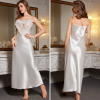 Fashion Ice Silk Lace Long Nightgown Suspender Sleepwear - Image 9
