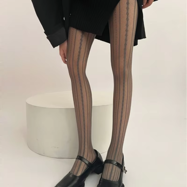 Super Elastic Spring Autumn Striped Stockings