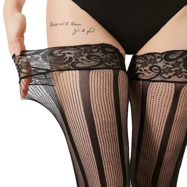 Striped Silicone Anti Slip Long  Stockings - Image 2