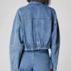 Casual Bomber Jacket And Trendy Short Denim Two-Piece Set - Image 3