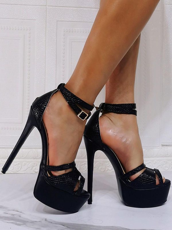 Elegant Python Platform Stiletto Prom Heel - Image 5