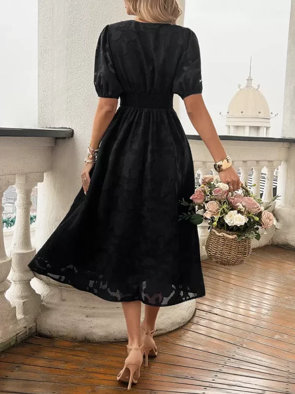 Elegant V-Neck Short Sleeves Lace Dresses - Image 10