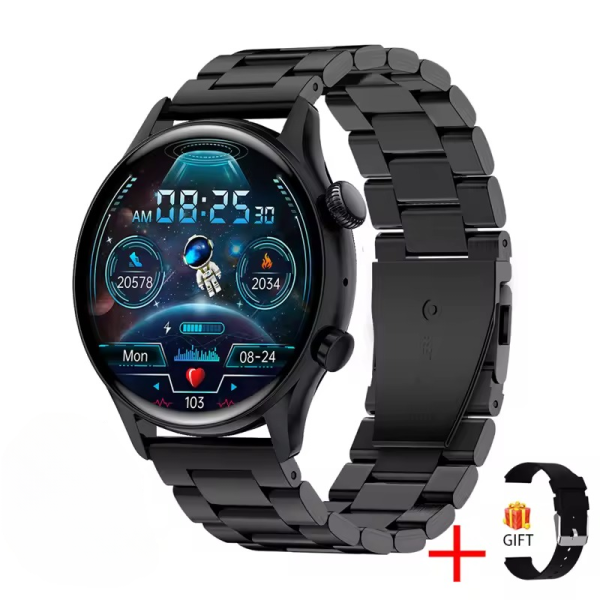 Always On Display Bluetooth Waterproof HD Screen Sport Fitness Men Smartwatch - Image 2