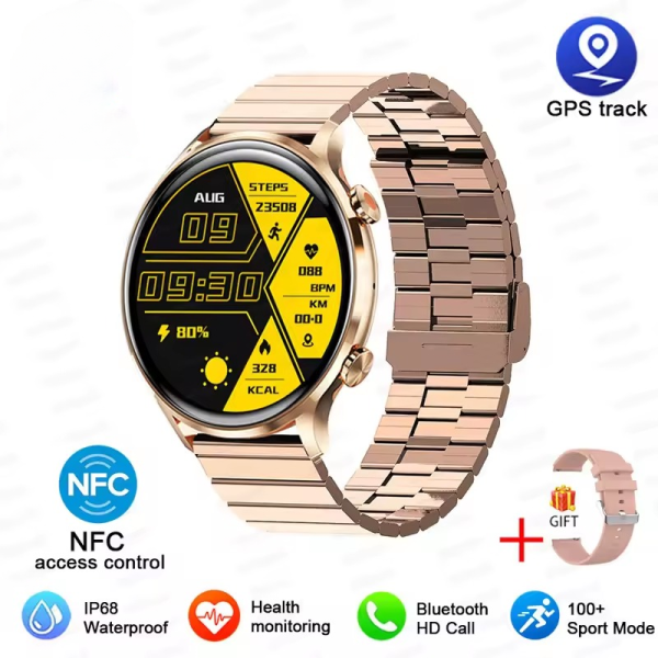 Casual Blood pressure BT Call IP68 Waterproof GPS Track Smart Watch - Image 3