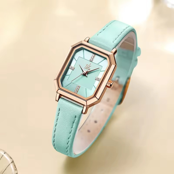 Casual Leather Strap Quartz Wristwatches Original Luxury Diamond Clock - Image 2