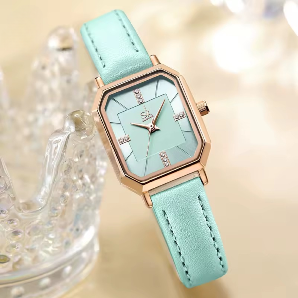 Casual Leather Strap Quartz Wristwatches Original Luxury Diamond Clock - Image 3