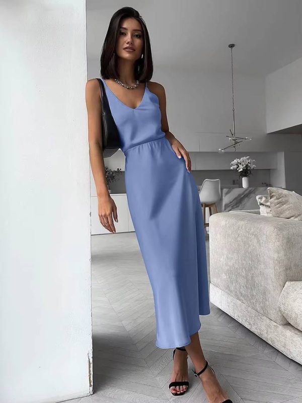 Casual Loose Sleeveless Tank Top With High Waist Midi Skirt 2 Piece Sets