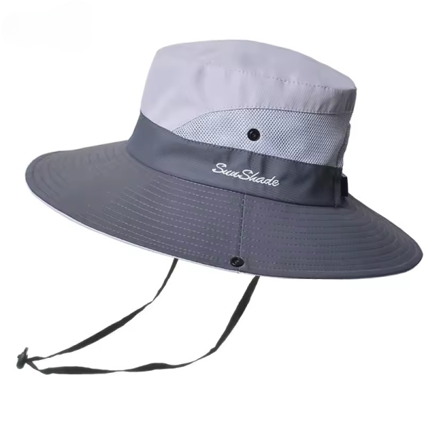 Casual Pure Color Outdoor Travel Fishing Waterproof Bucket Hat - Image 2