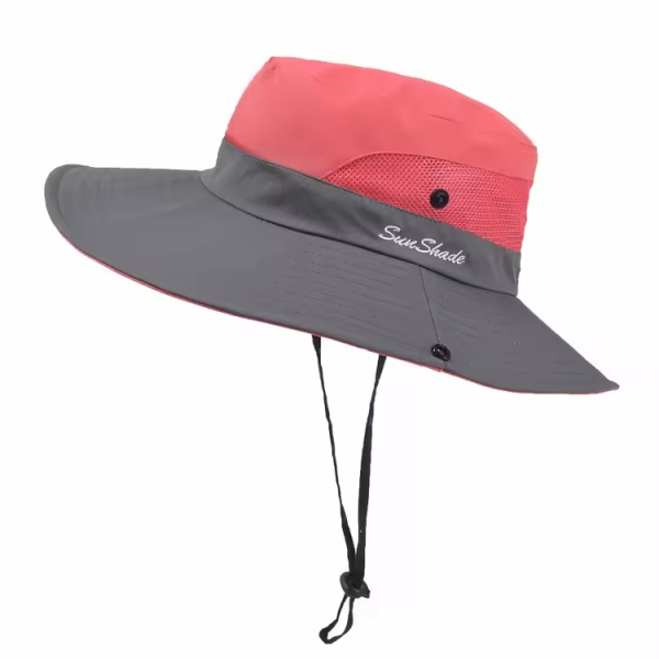 Casual Pure Color Outdoor Travel Fishing Waterproof Bucket Hat - Image 3