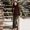 Casual Straight Bootcut High Waist With Pockets Slim Fit Velvet Warm Jeans - Image 5