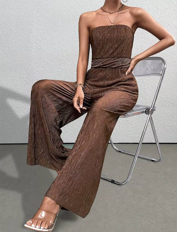 Casual Strapless Sleeveless Straight Loose Street Wear Jumpsuits - Image 6