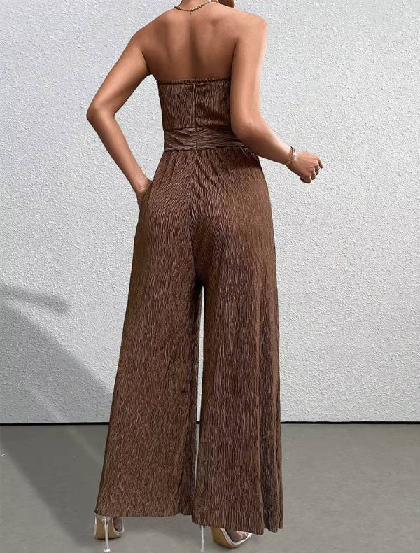 Casual Strapless Sleeveless Straight Loose Street Wear Jumpsuits - Image 7