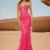 Casual Sweetheart Neck Sweep Lace Mermaid Prom Formal Dress - Image 4