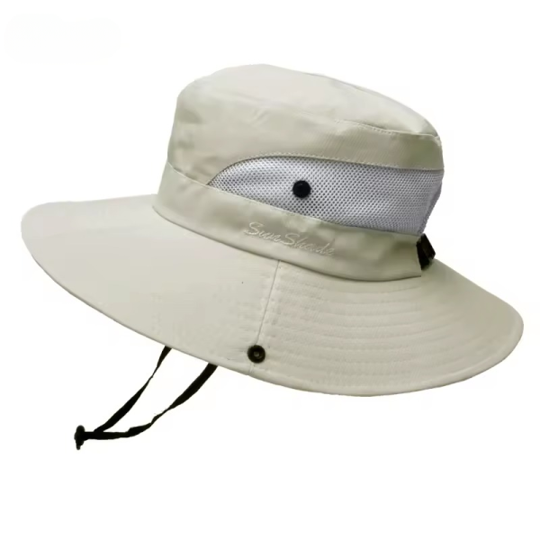 Casual Waterproof Pure Color Outdoor Travel Fishing Climbing Hiking Large Brim Bucket Hat - Image 9