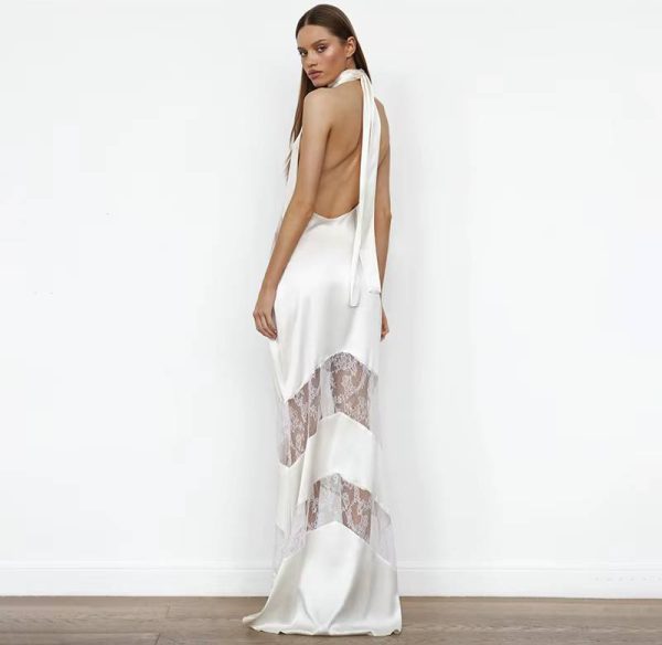 Chic Backless Sleeveless Through Sling Slim Party Maxi Dress - Image 13