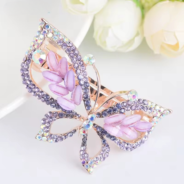 Crystal Metal Hair Ornaments Rhinestone Hairwear Hairpin Clips - Image 3