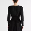 Elegant Jewel Long Sleeve Pleated Skater Mini Dress - Image 10