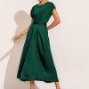 Elegant Jewel Neck Solid Color Semi Formal Long Dress - Image 4