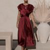 Elegant Jewel Neck Solid Color Semi Formal Long Dress - Image 9