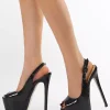 Elegant PU Leather Open Toe Stiletto Heel - Image 2