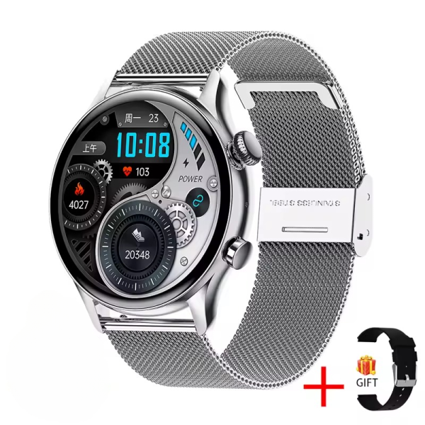 Elegant Round Display Bluetooth Call IP68 Waterproof Sport Fitness Men Smartwatch