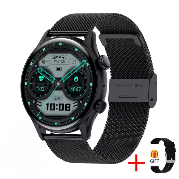 Elegant Round Display Bluetooth Call IP68 Waterproof Sport Fitness Men Smartwatch - Image 3