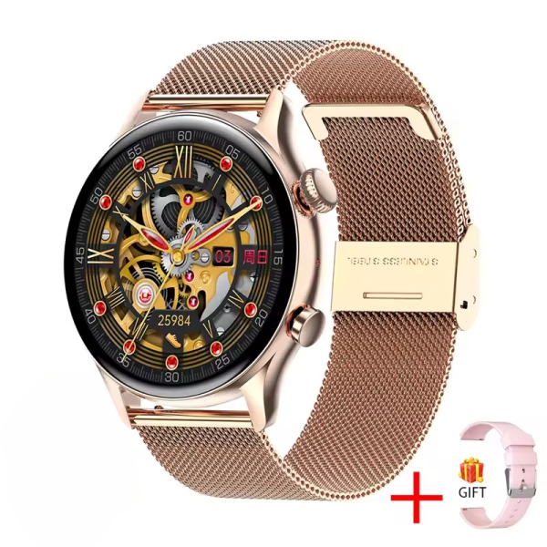 Elegant Round Display Bluetooth Call IP68 Waterproof Sport Fitness Men Smartwatch - Image 2